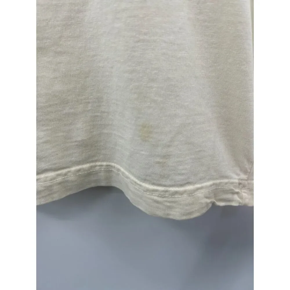 Vintage 90s J.Crew Oarsman Heavy Cotton Short-Sleeve Henley Shirt M Flawed
